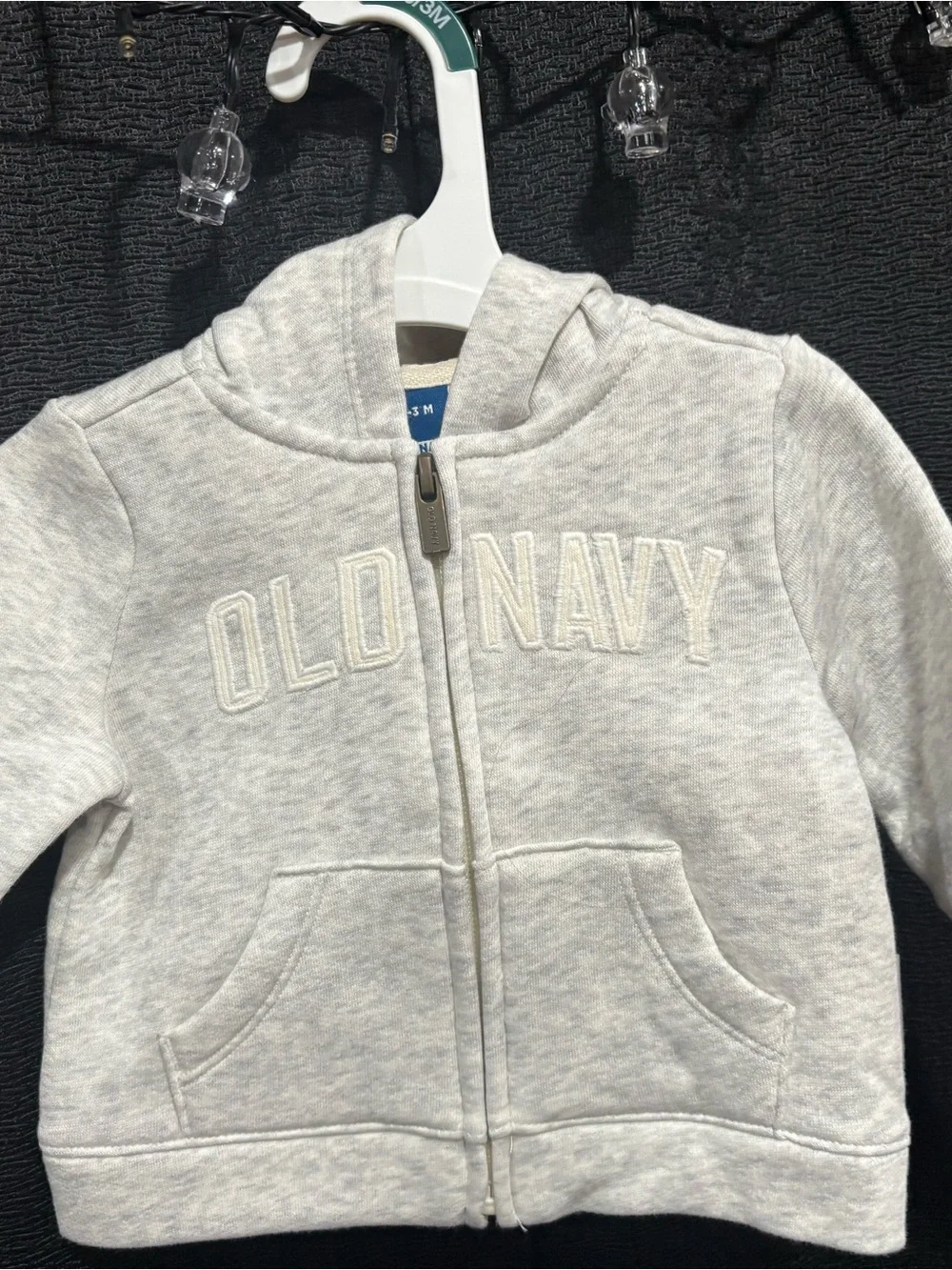 Old Navy Light Gray baby Zip-Up Hoodie